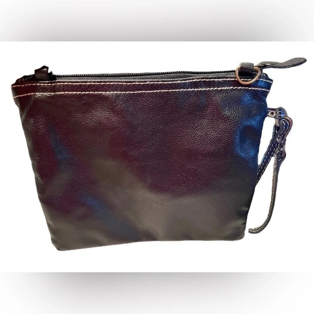 Myra Bag - Hairon Snakeskin 100% Leather Crossbody Bag or Wristlet - Picture 6 of 7